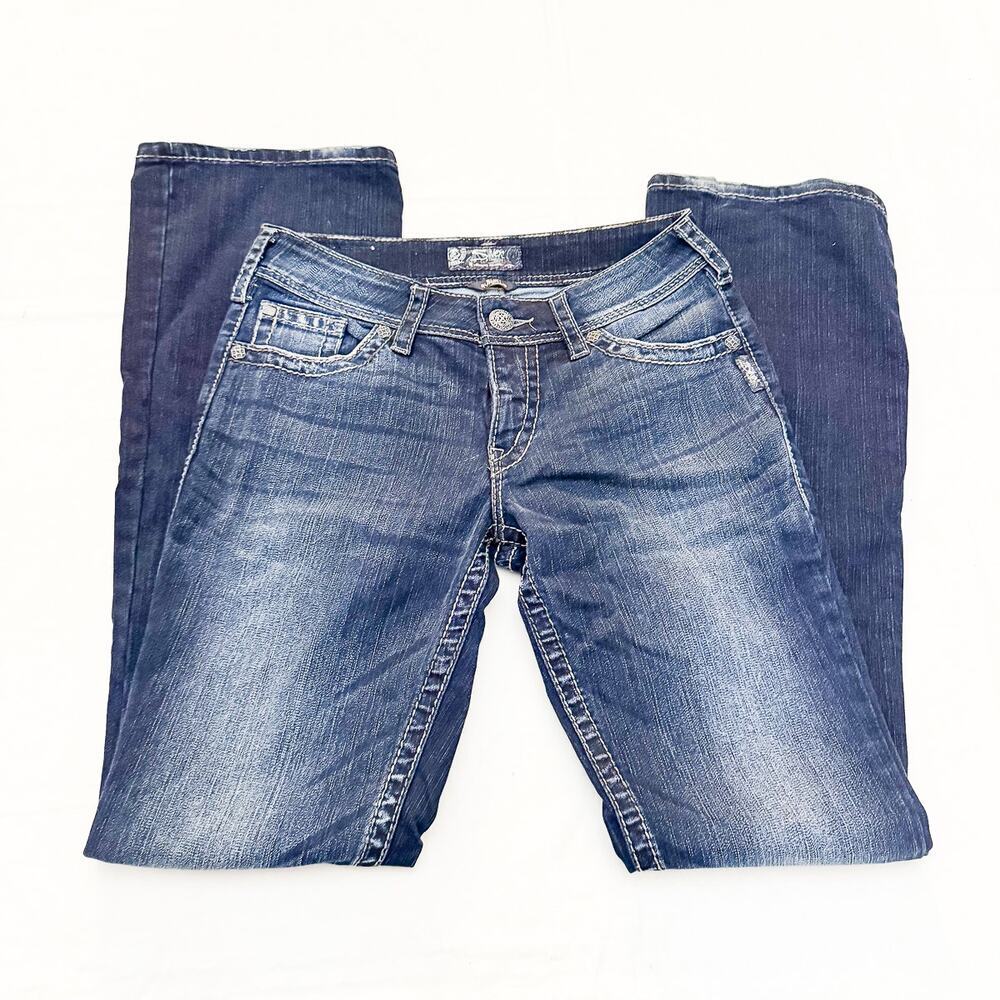 Silver Jeans Western Glove Works Dark Wash Denim Jeans Size 29 x 34 - Picture 4 of 9